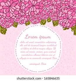 Flower background. Floral card