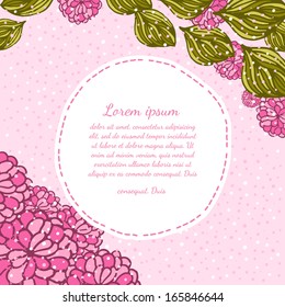 Flower background. Floral card