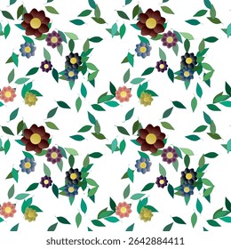 Flower background, floral background, ornamental pattern, vector background, flowers bouquet, flower vector, leaf background, vector design, leaf silhouette, seamless floral pattern