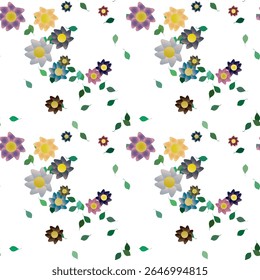 Fundo da flor, padrões florais, padrão das pétalas, padrão da flor, flores vetoriais, plano de fundo das folhas, plano de fundo sem costura, textura sem costura, padrão de fundo, flores primavera