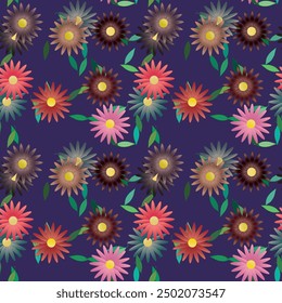 Fondo floral, patrones florales, fondo de Vector, patrón de hojas, textura sin costuras, Vector floral, patrón de flores, silueta de hojas, patrón floral sin costuras, hojas aisladas