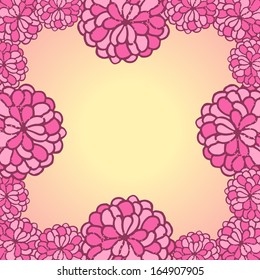 Flower background. Floral vector card.