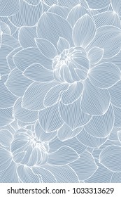 Flower background with flowers dahlias. Hand-painted flowers dahlias. Elements for the design of wall decor, home decor.