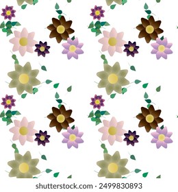 Fondo de flores, flores aisladas, pétalos de fondo, patrón de Vector, verano de fondo, fondo floral, silueta de la hoja, hoja de Vector, fondos de la naturaleza, diseño de patrón