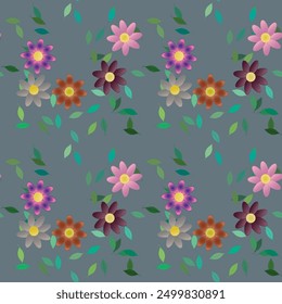 Fondo de la flor, flores aisladas, Vectores de flores, fondos de la naturaleza, Vector sin patrón, fondo sin fisuras, fondo de pétalos, Formas de Vector, patrón floral, Fondo de pantalla sin fisuras