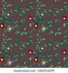 Fondo de flores, patrón de flores, patrones florales, Vector floral, hojas aisladas, fondo de hojas, ramo de flores, diseño de fondo, diseño floral, patrón transparente, ornamentos Vector