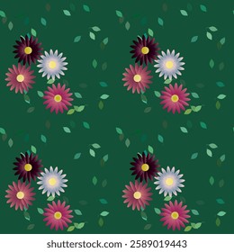 Flower background, flowers pattern, seamless floral pattern, pattern design, pattern vector, seamless vector, floral vector, background summer, flowers isolated, nature backgrounds