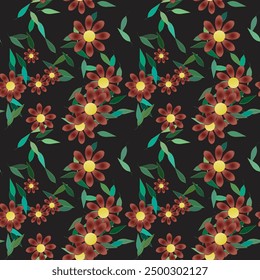 Fondo de flores, primavera de flores, fondo de hojas, Vector de arte, patrón floral sin fisuras, Formas de Vector, patrón de hojas, ramo de flores, fondo abstracto, patrón de fondo