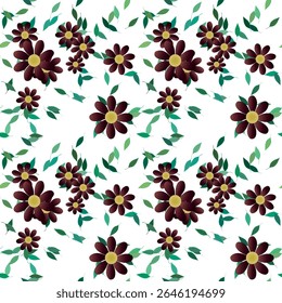 Fundo da flor, flores primavera, padrão sem costura, folha isolada, fundo sem costura, vetor da flor, padrão floral, textura de fundo, vetor de arte, vetor abstrato, fundos da natureza