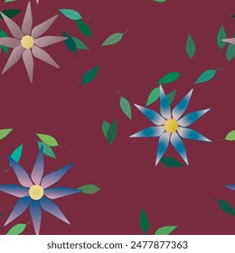 Fondo de flores, Vector de flores, Formas de Vector, patrón de flores, patrones sin costuras, patrón de pétalos, diseño de fondo, patrón ornamental, fondo de hojas, abstracto de Vector