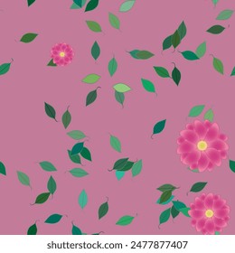 Fondo de flores, Vectores de flores, patrón de hojas, flores aisladas, fondo abstracto, patrón floral sin costuras, textura de fondo, Formas de Vector, acuarela de flores, ornamentos Vector