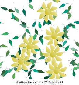 Fondo de la flor, Vectores de flores, patrón de fondo, Vector de patrón sin costuras, textura de la hoja, silueta de la hoja, patrón de flores, fondo sin costuras, Vector abstracto, ramo de flores