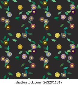Fundo da flor, flores vetores, vetor padrão sem costura, folha isolada, textura de fundo, fundo natureza, ornamentos vetor, flores aquarela, padrão ornamental, design floral