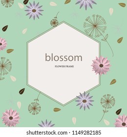 flower background frame spring green 