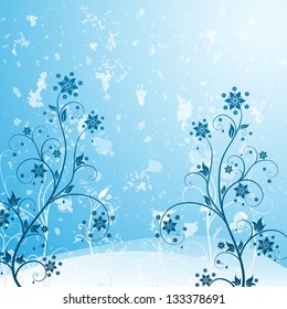 Flower background in grunge style