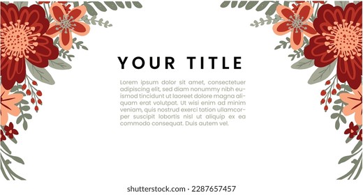 flower background illustration design, this design is suitable for banner needs with a unique and beautiful motif.