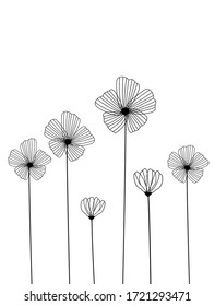 Flower background isolated on white. Vector illustration