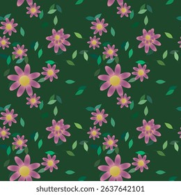 Flower background, leaf background, ornament pattern, pattern flowers, seamless pattern, petals pattern, vector background, floral background, vector shapes, leaf silhouette