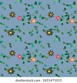 Fundo de flor, padrão de folha, vetor de folhas, fundos vetoriais, formas vetoriais, padrões florais, flores vetores, padrão de ornamento, papel de parede sem costura, design floral, padrão de pétalas
