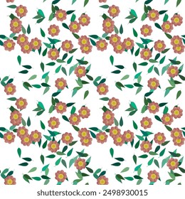 Fondo de la flor, hoja sin fisuras, patrón floral sin fisuras, hojas aisladas, Arte vectorial, textura de fondo, patrón de flores, Vector sin fisuras, diseño floral, patrón de adorno, Fondo de pantalla sin fisuras