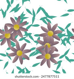 Fondo de la flor, hoja sin costuras, acuarela de flores, hojas aisladas, Vectores de flores, Vector floral, textura de fondo, naturaleza de fondos, fondo de pétalos, Fondo de pantalla sin costuras