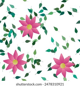 Fondo de la flor, forma de la hoja, Vector de adorno, patrones sin costura, ramo de flores, patrón ornamental, fondo abstracto, patrón sin costura floral, fondos de la naturaleza, flores de Vector