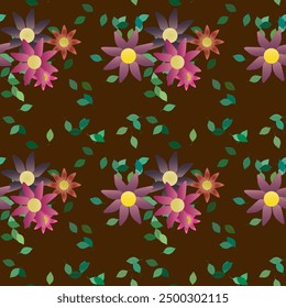 Fondo de la flor, silueta de la hoja, Vector del patrón, Vector abstracto, naturaleza de los fondos, fondo floral, Vector del fondo, patrón inconsútil floral, flores aisladas, Vector de las hojas