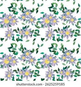 Blumen-Hintergrund, Blatt-Silhouette, nahtloser Vektor, florales Design, Blätter einzeln, Blattform, Blätter-Hintergrund, Blumenstrauß, Vektormuster, Blumen einzeln, Muster-Blumen