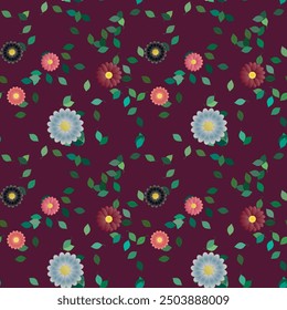 Fondo de flores, fondo de hojas, Vector floral, patrón sin fisuras, acuarela de flores, Vector de hojas, patrón de Vector, patrón floral sin fisuras, fondo de verano, ramo de flores