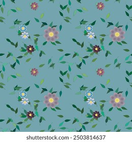 Fondo de la flor, hojas aisladas, textura inconsútil, fondo de los pétalos, ramo de flores, Vector abstracto, Vectores de flores, patrón de hojas, patrón floral sin fisuras, patrón de flores