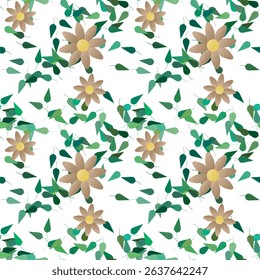 Flower background, leafs pattern, floral background, vector flowers, pattern background, seamless patterns, art vector, abstract background, vector abstract, flowers spring, leafs isolated