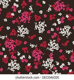 Flower background.  Liberty style. fabric, covers, manufacturing, wallpapers, print, gift wrap.