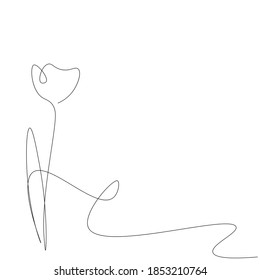  Flower background line drawing vector illustration