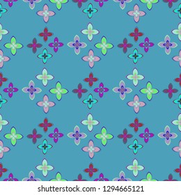 Flower background - nature colored seamless pattern.