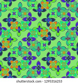 Flower background - nature colored seamless pattern.