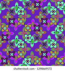 Flower background - nature colored seamless pattern.
