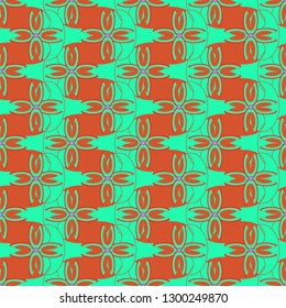 Flower background - nature colored seamless pattern.