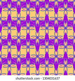 Flower background - nature colored seamless pattern.