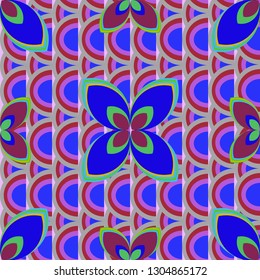 Flower background - nature colored seamless pattern.