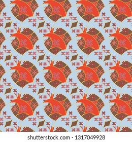 Flower background - nature colored seamless pattern.
