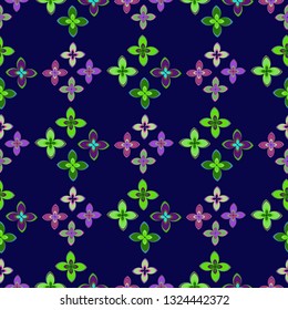 Flower background - nature colored seamless pattern.