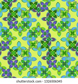 Flower background - nature colored seamless pattern.