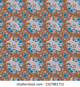 Flower background - nature colored seamless pattern.