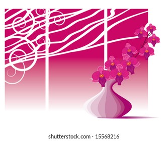 Flower background Orchids Rectangle
