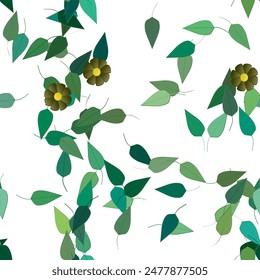 Fondo de la flor, patrón ornamental, patrón de hoja, hojas aisladas, Vector de arte, diseño de Vector, fondos de la naturaleza, textura de fondo, Fondo de pantalla sin costuras, fondo floral