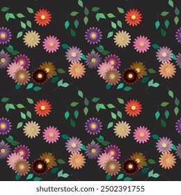 Fondo de la flor, diseño del patrón, patrón sin fisuras, patrón floral sin fisuras, patrón de pétalos, Vectores de flores, Formas de Vector, ramo de flores, Vector floral, Vector de hojas, acuarela de flores