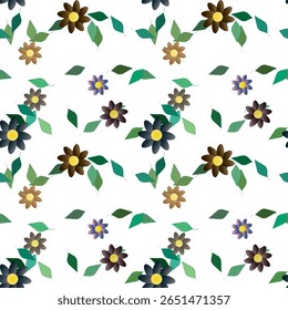 Fundo da flor, padrão da flor, padrão das folhas, vetor sem costura, projeto de fundo, padrão das pétalas, vetor de fundo, projeto floral, fundo da folha, vetores das flores, padrões florais
