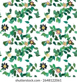 Flower background, pattern flower, nature backgrounds, leaf silhouette, seamless texture, vector backgrounds, leaf isolated, ornament pattern, background texture, floral vector