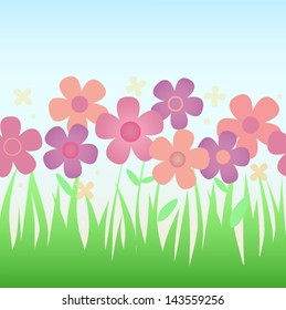 Flower background pattern. vector illustration
