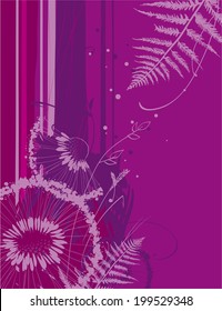 Flower background performed by retro style